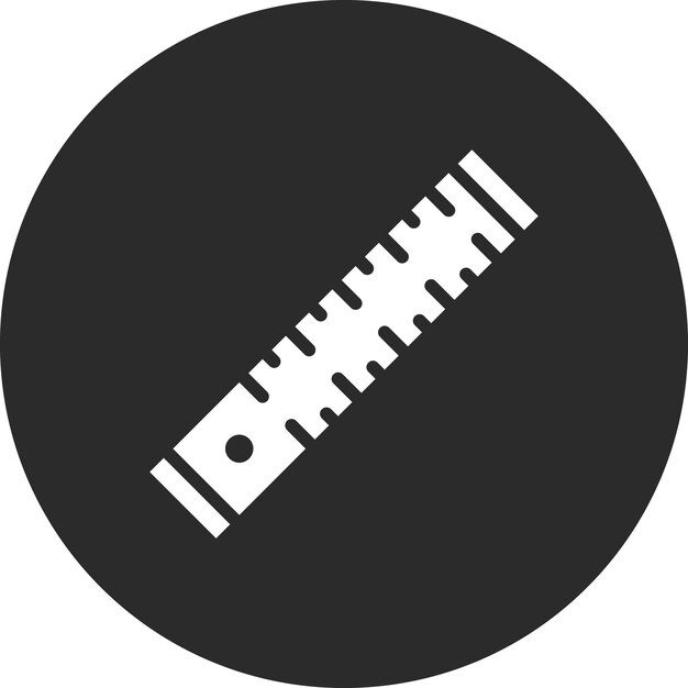 Ilustración del icono vectorial de la regla del conjunto de iconos de papelería de Office