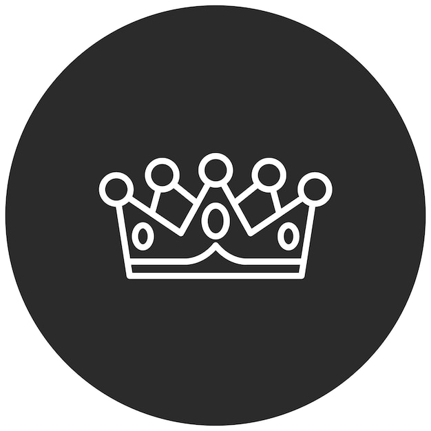 Ilustración del icono vectorial de la reina de un conjunto de iconos medievales