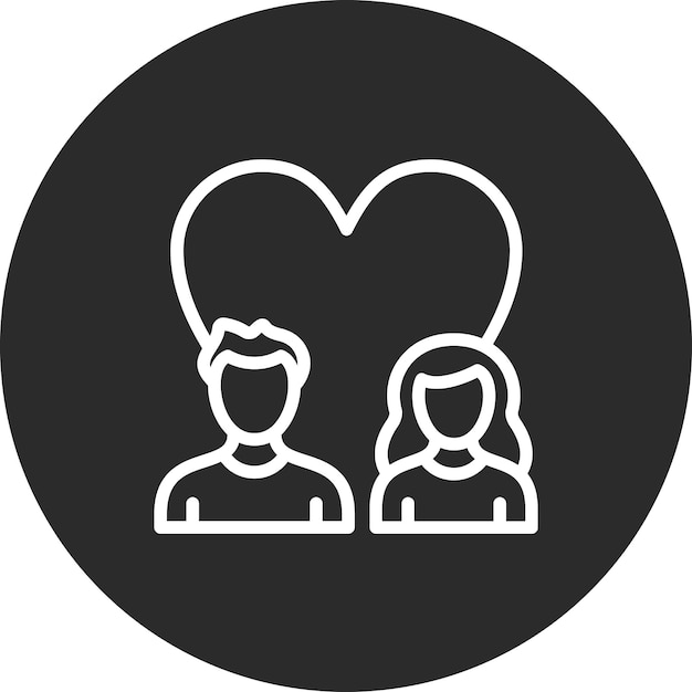Ilustración del icono vectorial de relaciones del conjunto de iconos de habilidades para la vida