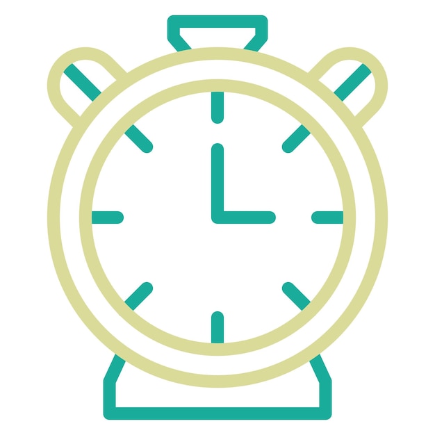 Ilustración del icono vectorial del reloj de alarma del conjunto de iconos de artículos para el hogar