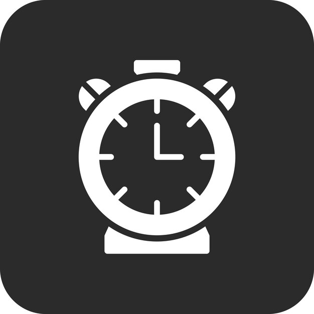 Ilustración del icono vectorial del reloj de alarma del conjunto de iconos de artículos para el hogar