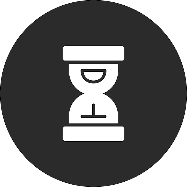 Ilustración del icono vectorial de reloj de arena del conjunto de iconos del Año Nuevo