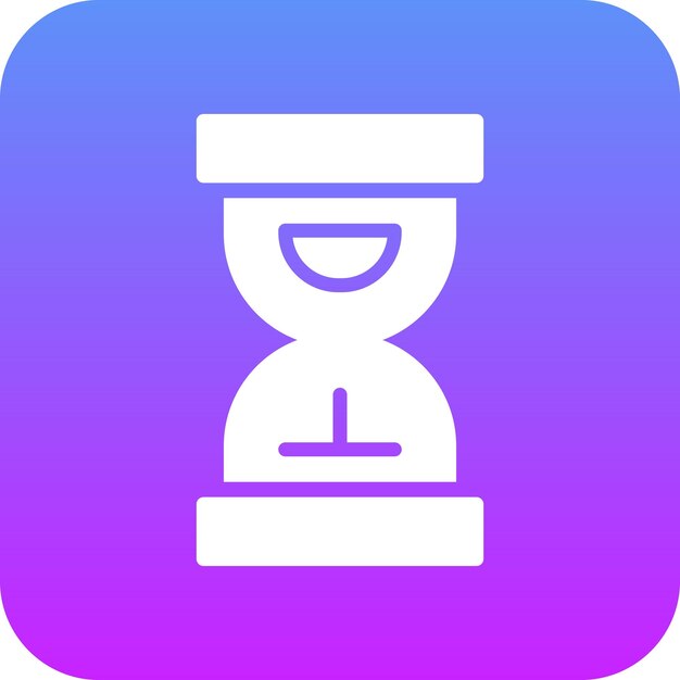 Ilustración del icono vectorial de reloj de arena del conjunto de iconos del Año Nuevo