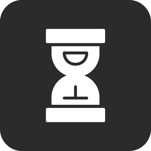 Ilustración del icono vectorial de reloj de arena del conjunto de iconos del Año Nuevo