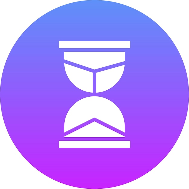 Ilustración del icono vectorial del reloj de arena del conjunto de iconos de inicio de negocios