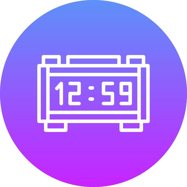 Ilustración del icono vectorial del reloj del conjunto de iconos de cumpleaños