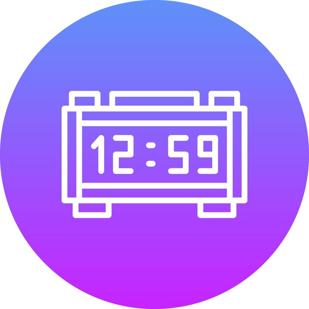 Ilustración del icono vectorial del reloj del conjunto de iconos de cumpleaños