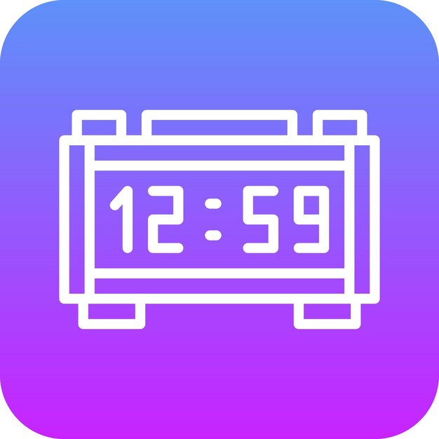 Ilustración del icono vectorial del reloj del conjunto de iconos de cumpleaños