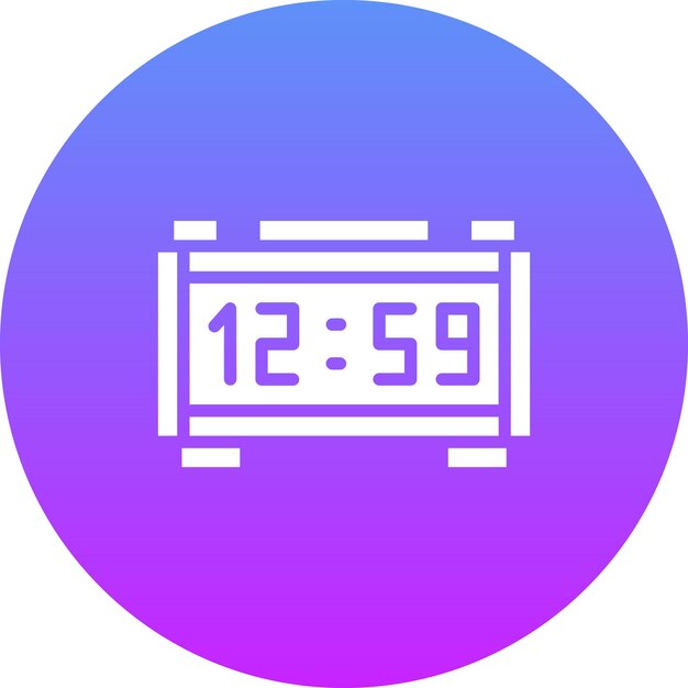 Ilustración del icono vectorial del reloj del conjunto de iconos de cumpleaños