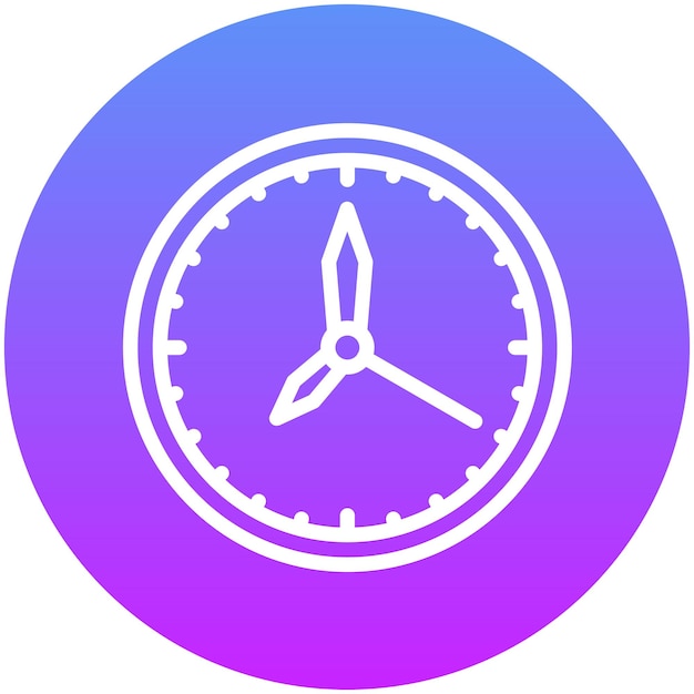 Ilustración del icono vectorial del reloj del conjunto de iconos de logros