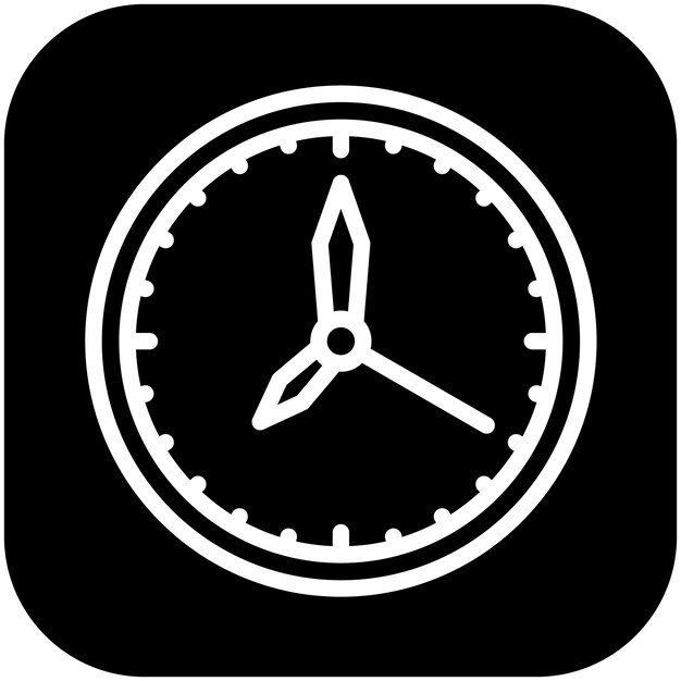 Ilustración del icono vectorial del reloj del conjunto de iconos de logros