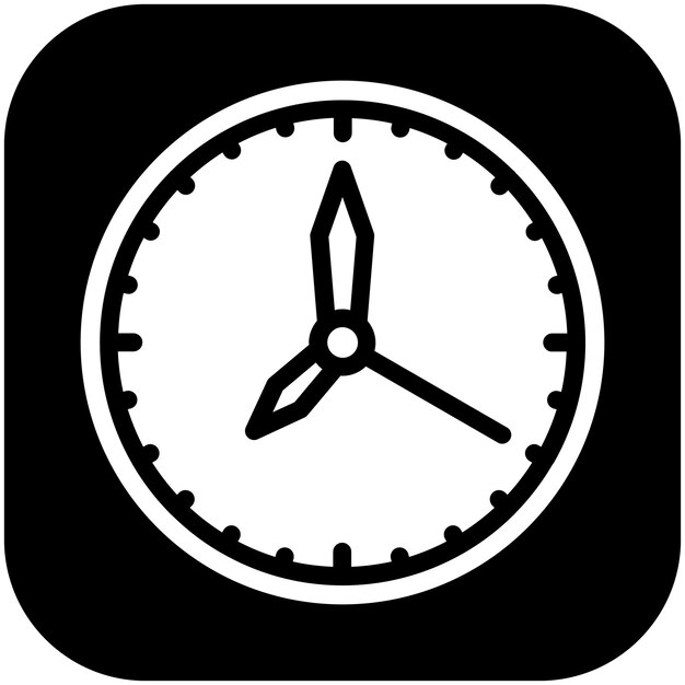 Ilustración del icono vectorial del reloj del conjunto de iconos de logros