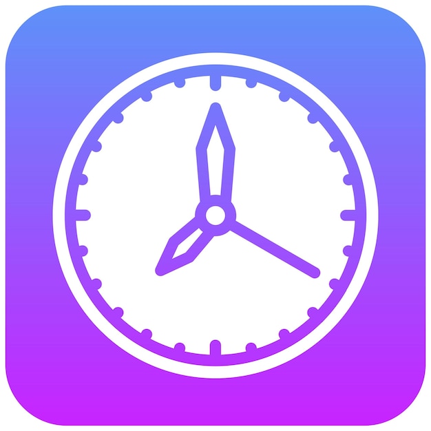 Ilustración del icono vectorial del reloj del conjunto de iconos de logros