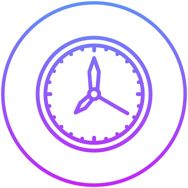 Ilustración del icono vectorial del reloj del conjunto de iconos de logros