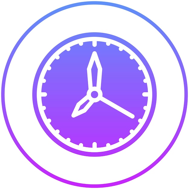 Ilustración del icono vectorial del reloj del conjunto de iconos de logros