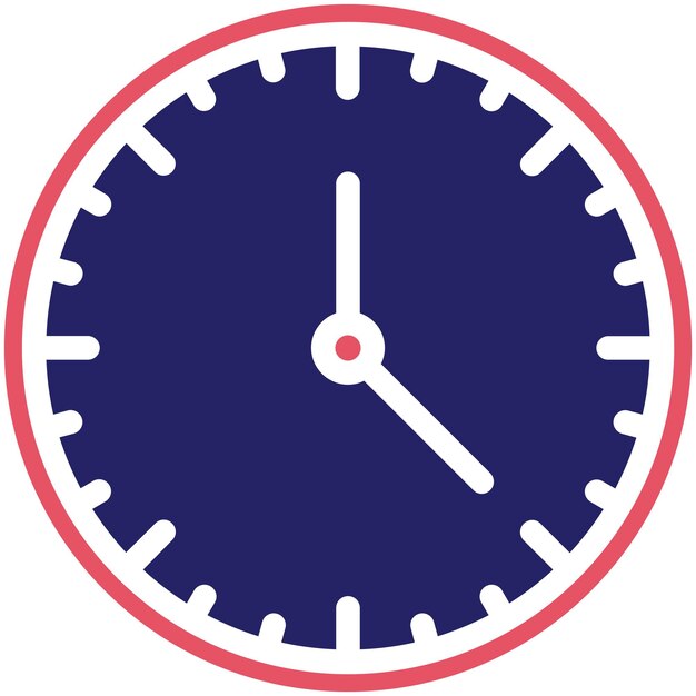 Ilustración del icono vectorial del reloj del conjunto de iconos de Ramadán