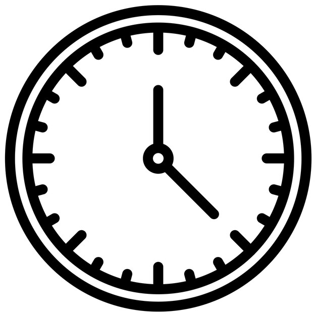 Ilustración del icono vectorial del reloj del conjunto de iconos de Ramadán