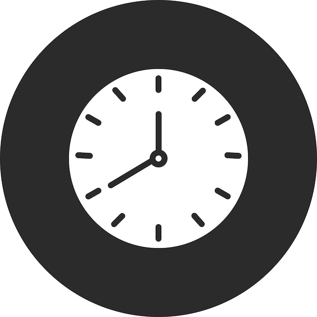 Ilustración del icono vectorial del reloj del conjunto de iconos de servicios hoteleros