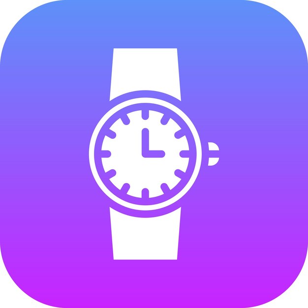 Ilustración del icono vectorial del reloj deportivo del icono del gimnasio