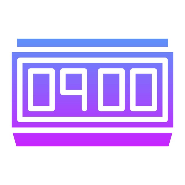 Ilustración del icono vectorial del reloj digital del conjunto de iconos del hogar inteligente
