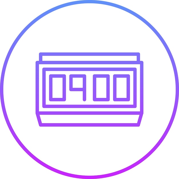 Ilustración del icono vectorial del reloj digital del conjunto de iconos del hogar inteligente