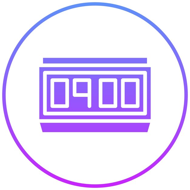 Ilustración del icono vectorial del reloj digital del conjunto de iconos del hogar inteligente