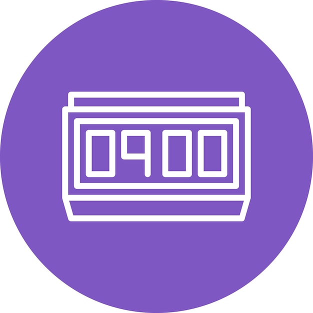 Ilustración del icono vectorial del reloj digital del conjunto de iconos del hogar inteligente