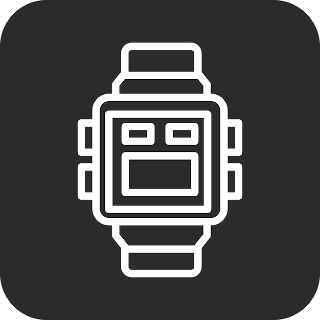 Ilustración del icono vectorial del reloj inteligente del conjunto de iconos de tecnología