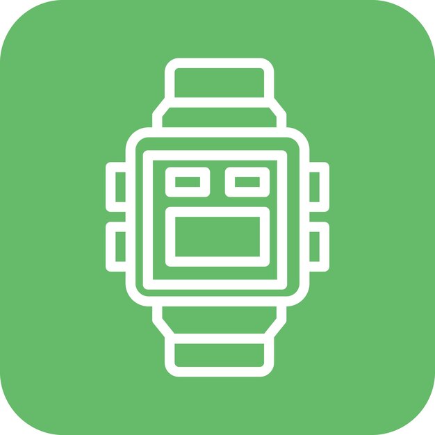 Ilustración del icono vectorial del reloj inteligente del conjunto de iconos de tecnología