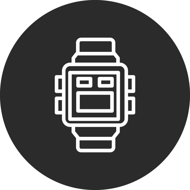Ilustración del icono vectorial del reloj inteligente del conjunto de iconos de tecnología