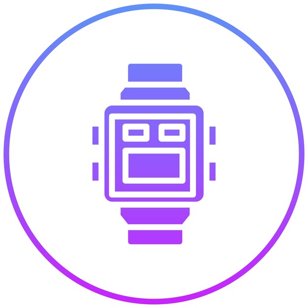 Ilustración del icono vectorial del reloj inteligente del conjunto de iconos de tecnología