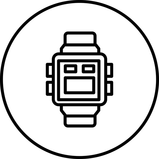 Ilustración del icono vectorial del reloj inteligente del conjunto de iconos de tecnología