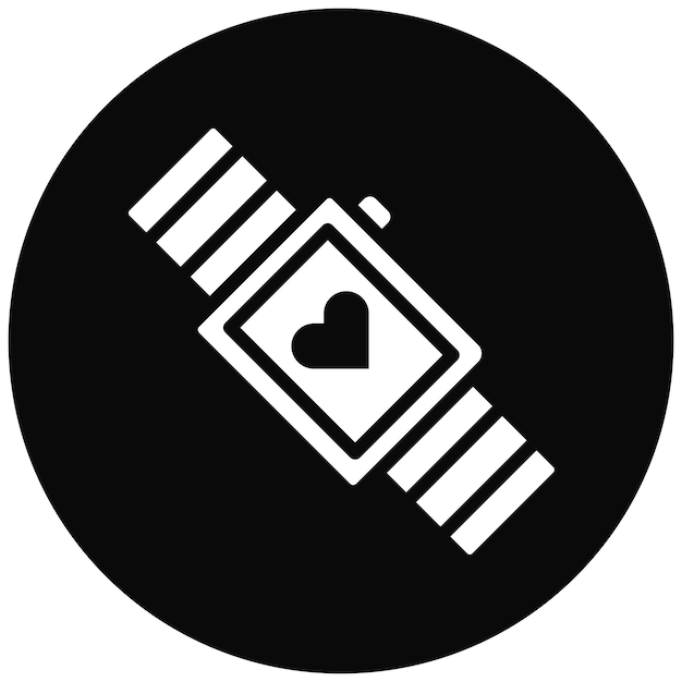 Ilustración del icono vectorial del reloj inteligente del icono de Pilates