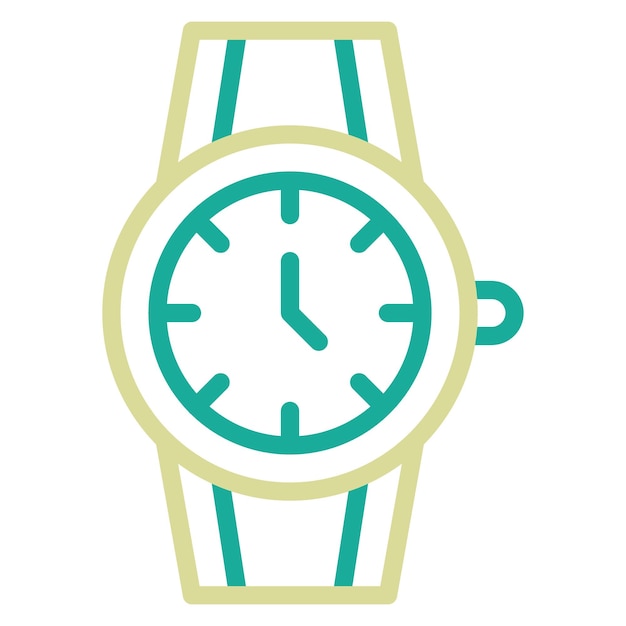 Ilustración del icono vectorial del reloj de muñeca del conjunto de iconos de Mall