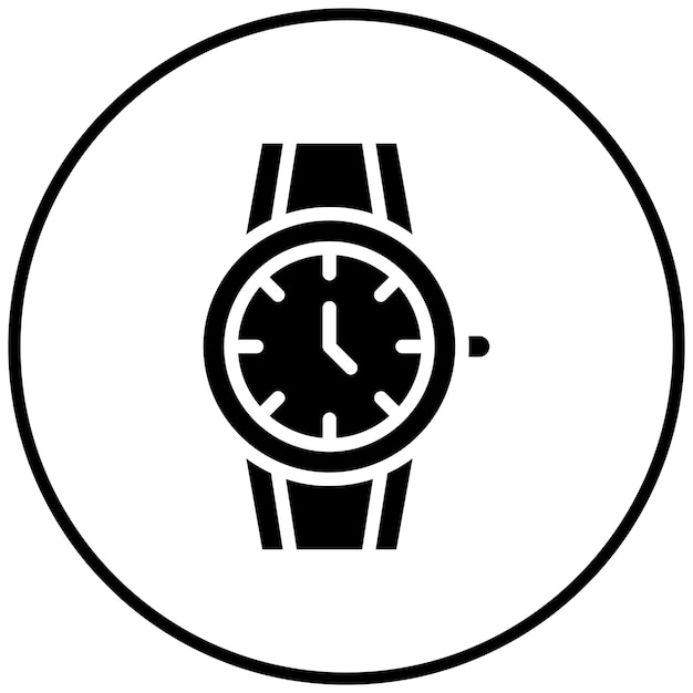 Ilustración del icono vectorial del reloj de muñeca del conjunto de iconos de Mall