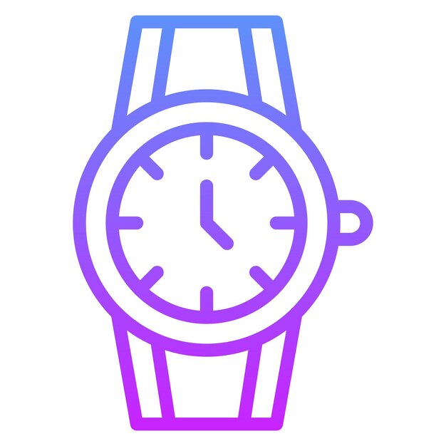 Ilustración del icono vectorial del reloj de muñeca del conjunto de iconos de Mall