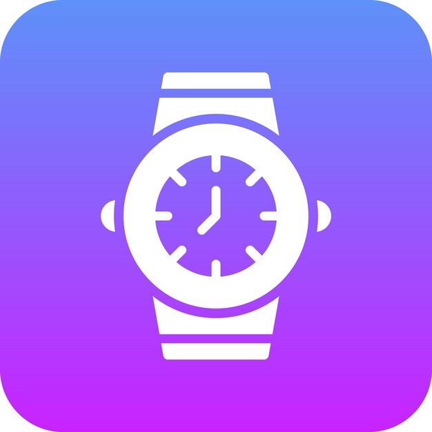 Ilustración del icono vectorial del reloj de muñeca del conjunto de iconos de moda
