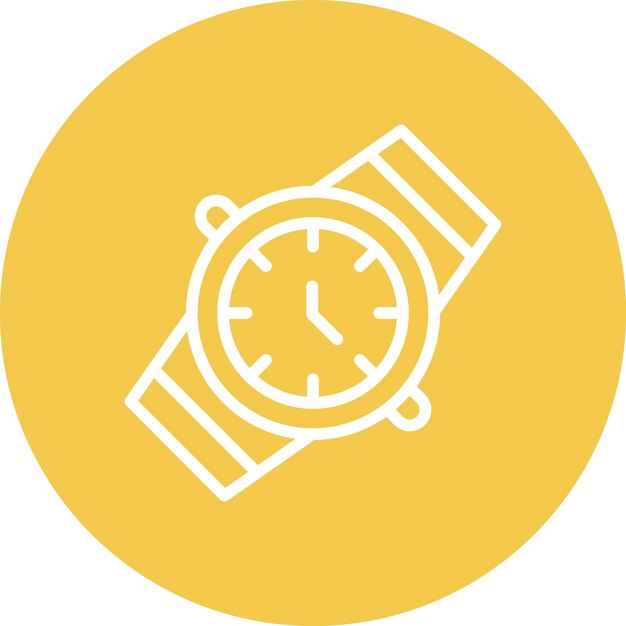 Ilustración del icono vectorial del reloj de muñeca del conjunto de iconos de Smart City