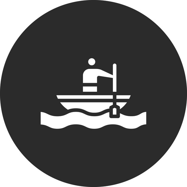Ilustración del icono vectorial de remo del conjunto de iconos deportivos
