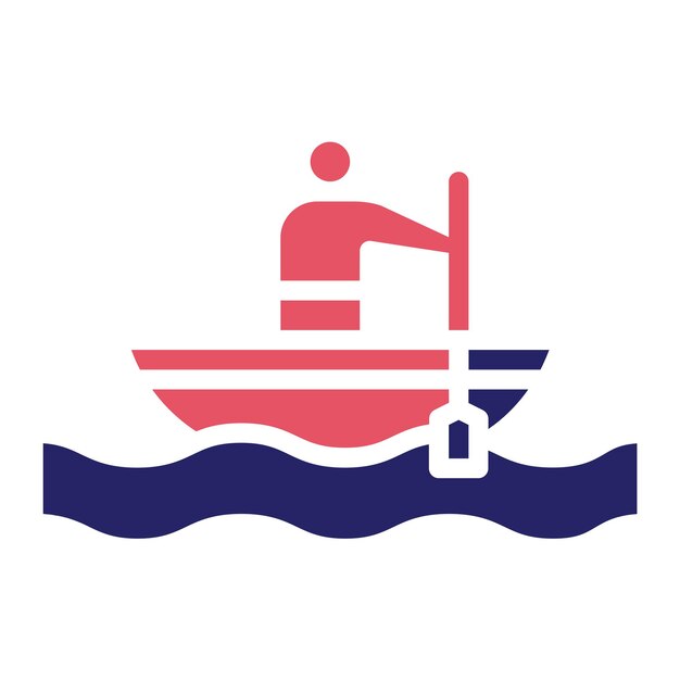 Ilustración del icono vectorial de remo del conjunto de iconos deportivos