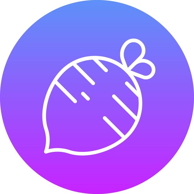 Ilustración del icono vectorial de remolacha del conjunto de iconos de frutas y verduras
