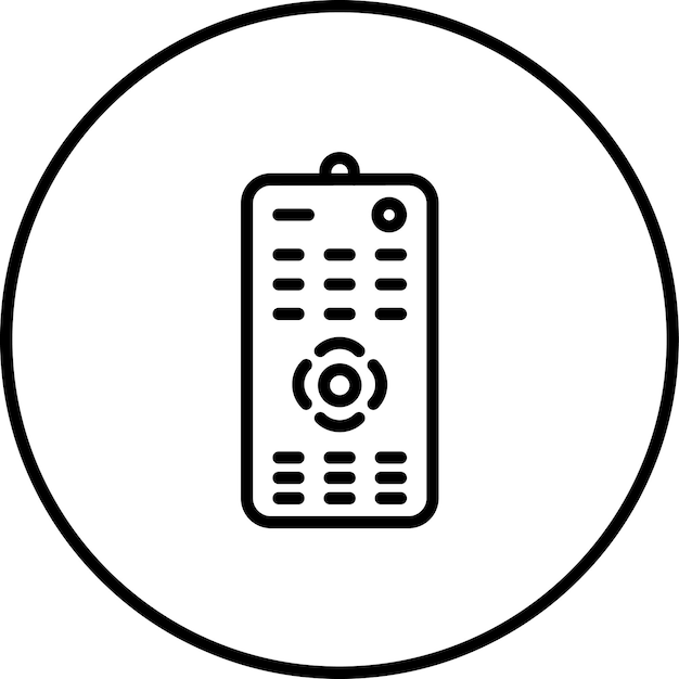 Ilustración del icono vectorial remoto del conjunto de iconos de dispositivos electrónicos