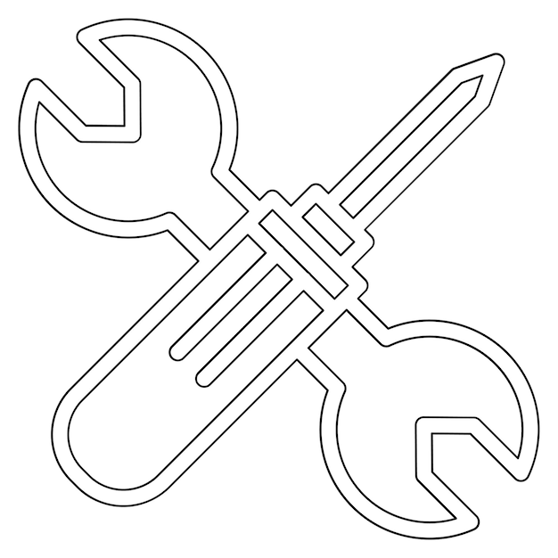 Ilustración del icono vectorial de reparación del conjunto de iconos de la industria de la gasolina