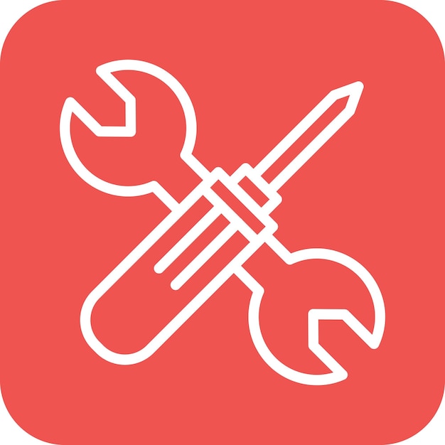 Ilustración del icono vectorial de reparación del conjunto de iconos de la industria de la gasolina