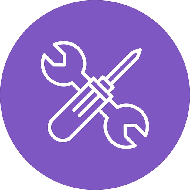 Ilustración del icono vectorial de reparación del conjunto de iconos de la industria de la gasolina