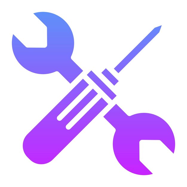 Ilustración del icono vectorial de reparación del conjunto de iconos de la industria de la gasolina