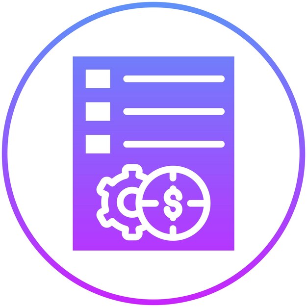 Ilustración del icono vectorial de los requisitos del proyecto del conjunto de iconos de gestión del proyecto