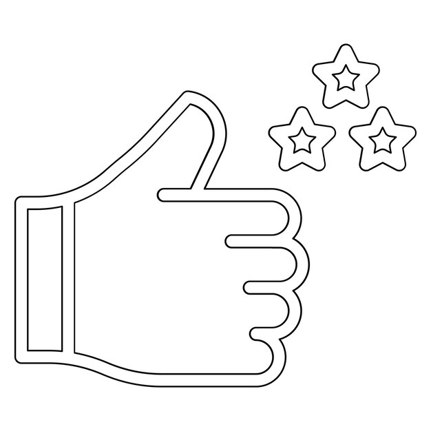 Ilustración del icono vectorial de las reseñas de los clientes del conjunto de iconos de marketing digital