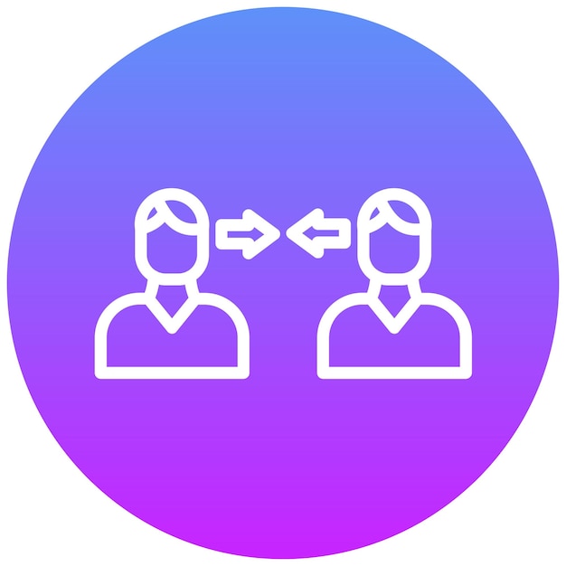 Ilustración del icono vectorial de resolución de conflictos del conjunto de iconos de liderazgo