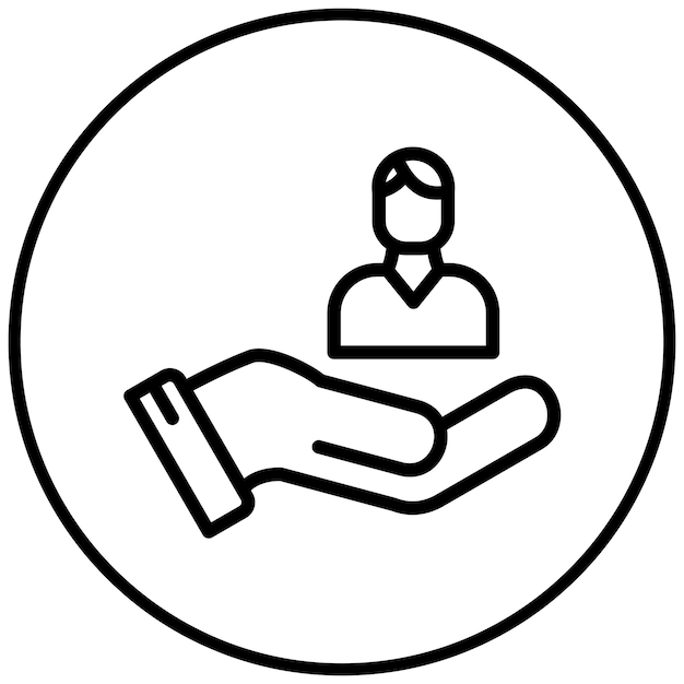Ilustración del icono vectorial de responsabilidad del conjunto de iconos de liderazgo